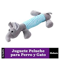 Juguete Peluche Elefante con Sonido para Perro o Gato