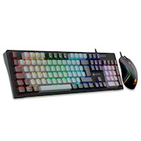 Kit Antryx Teclado Mecánico y Mouse GC-5600 Negro USB Swith Azul