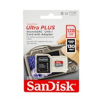 Memoria Sandisk Ultra Plus 128 GB Micros Dxc Uhs-1 Card With Adapter