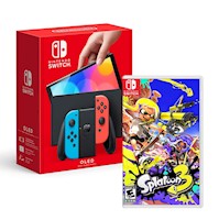 Consola Nintendo Switch Oled Neon + Splatoon 3