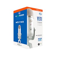 Microfono Yeti Usb Streaming Cardioid-Omni-Bi-Led- Plateado
