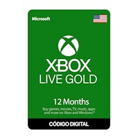 Gift Card Xbox Live Gold 12 Meses (Código digital)