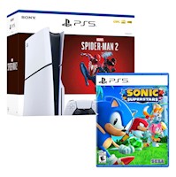 Consola Ps5 Slim Bundle Spiderman 2 + Sonic Superstars Playstation 5