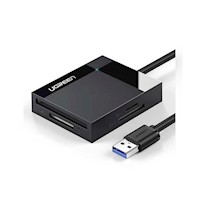 Hub Ugreen Usb 3.0 4 In 1 Card Reader-50Cm Sd/Tf/Ms/Cf 30333- Black