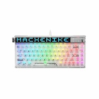 Teclado Gamer Machenike KT68 Pro White Switch Gateron Ice Silent V2