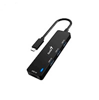 Adaptador Hub Usb-C Genius Uh-400 4 Usb-A 3.0 Black