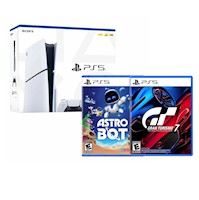 Consola Playstation 5 Slim Con Lector De Discos + Astro Bot + Gran turismo 7