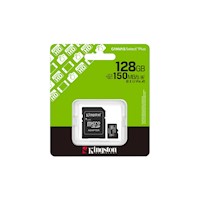 Tarjeta MicroSD Kingston 128GB Canvas Plus Gen 3 150Mbps A1