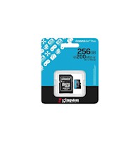 Tarjeta MicroSD Kingston 256GB Canvas Go Plus Gen 4 200Mbps A2 U3