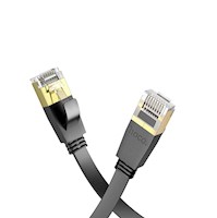 Cable De Red Hoco Cat6 Plano Cobre Puro RJ45 20m Negro