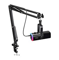 Microfono Gamer Fifine AM8T Con Soporte Brazo Incluido Negro
