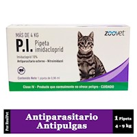 Pipeta Antiparasitario Antipulgas P.I. Gato 4 - 9 kg