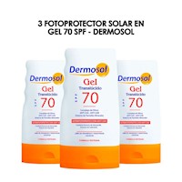 3 Foto Protector Solar en Gel 70 SPF- Dermosol