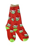 Medias de Algodón Grinch Rojo Navidad