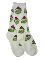 Medias de Algodón Grinch Blanco Navidad