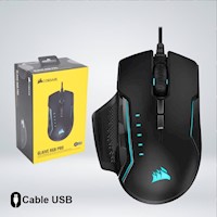 MOUSE GAMER CORSAIR GLAIVE RGB PRO 3 ZONAS RGB 3 AGARRES 18 KDPI