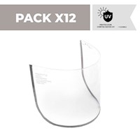 Protector facial de policarbonato adaptable a casco | Pack x 12