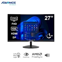 MONITOR CURVO ADVANCE ADV-2751S, 27" VA FHD CURVO, HDMI, DP
