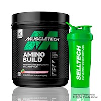 Aminoácidos Muscltech Amino Build 40 serv Strawberry + Shaker