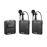 Kit de dos micrófonos inalámbricos Godox WMICS2 para cámaras