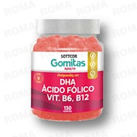 GOMITAS DHA ACIDO FOLICO 130 SOTTCORLABS