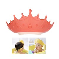 Gorro de baño coronita rosado para bebe