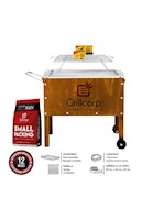Caja China Junior Premium Grillcorp + Parr Varillas Inoxidables + Carbón