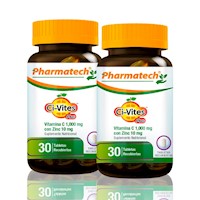 Vamina C 1000Mcg / Zinc 10Mg Pharmatech 30 Tabletas Pack X2