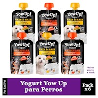Pack x6 Yogurt para Perros YowUp Sabores Variados 85gr