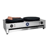 Crepera Doble Industrial - Alta Productividad para Restaurantes color Gris