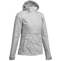 CHAQUETA IMPERMEABLE TREKKING QUECHUA MH100 MUJER GRIS