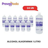 ALCOHOL MEDICINAL DE 70º X LITRO PACK DE 24 UNIDADES