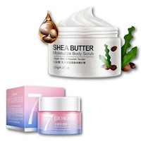 PACK CREMA HIDRATANTE V7 Y EXFOLIANTE CORPORAL SHEA BUTTER BIOAQUA