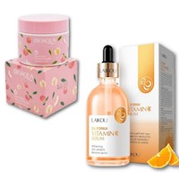 PACK CREMA EXFOLIANTE BIOAQUA Y SERUM VITAMINA C  LAIKOU