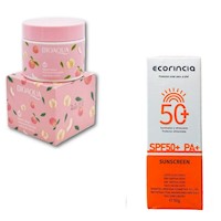 PACK CREMA EXFOLIANTE BIOAQUA Y PROTECTOR SOLAR ECORINCIA