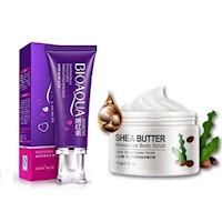 PACK CREMA DESPIGMENTANTE ZONAS Y EXFOLIANTE CORPORAL SHEA BUTTER