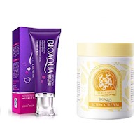 PACK CREMA DESPIGMENTANTE ZONAS Y CREMA COPORTAL A VAINILLA BIOAQUA