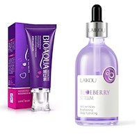 PACK CREMA DESPIGMENTANTE BIOAQUA Y SERUM BLUEBERRY LAIKOU