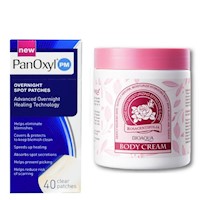 PACK PARCHES PARA EL ACNE PANOXYL Y CREMA PARA EL CUERPO ROSAS  BIOAQUA