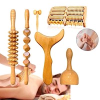 Kit de herramientas de masaje de madera 5 en 1