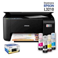 Impresora Multifuncional Epson EcoTank L3210 Imprime Copia Escanea USB