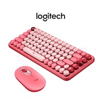 Kit - Teclado Logitech Pop Keys Multi-Device Wireless Y Pop Mouse Rose