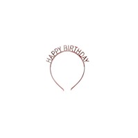 Vincha cumpleaños happy birthday oro rosa