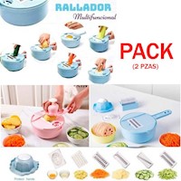 Pack 2 Rallador Cortador de Verduras Picador de Alimentos AS