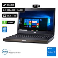 Laptop Dell Precisión M4800 Intel I7 16GB RAM 480GB  SSD 1TB HDD  Cámara Externa