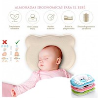 Almohada Anti Cabeza Plana para Bebé Cuidado del Recién Nacido AS