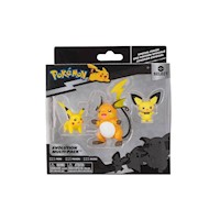 Figura Pokemon de Pikachu Pichu y Raichu