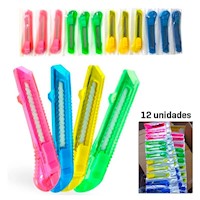 Pack de 12 Cuchillas Fosforescentes Cutter En Tira