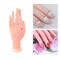 Mano de silicona de práctica para uñas acrílicas y manicura