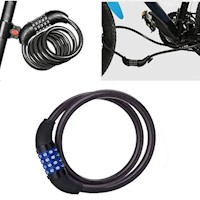 Cadena 120cm Acero Antirrobo Para Moto Bicicleta Con Clave De Seguridad Dark